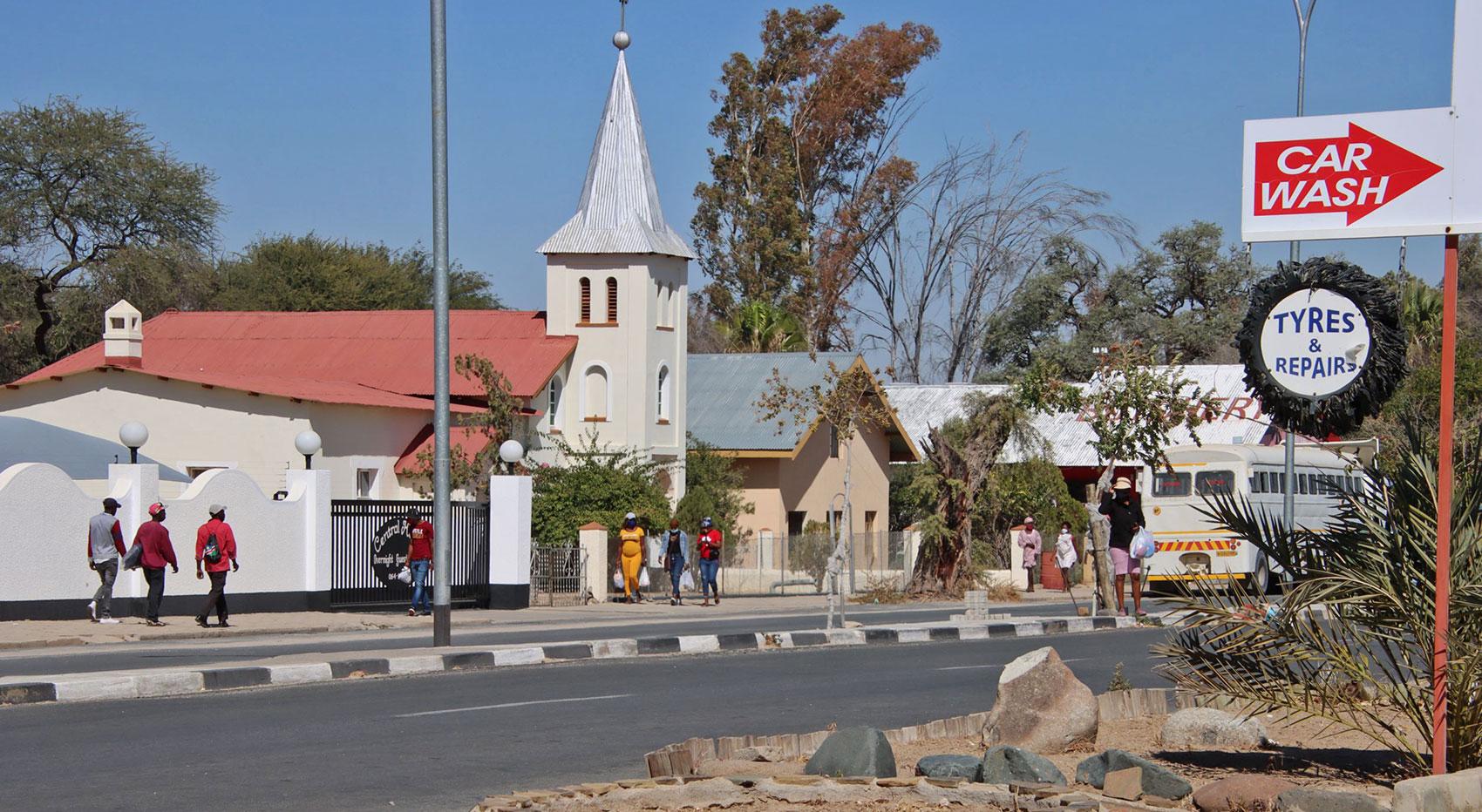 Omaruru-Stadt in der Erongo-Region in Namibia