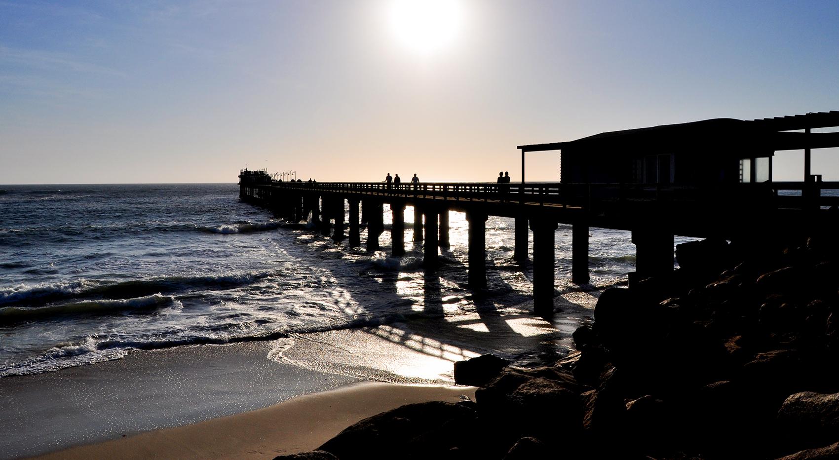 A jetty on the Swakopmund coastline. A jetty on the Swakopmund coastline.