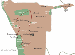 Namibia Fly-In Safari Map