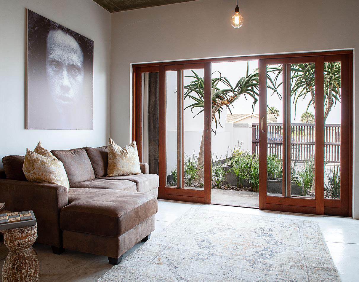 Der Empfangsbereich des Organic Stay Gästehauses in Swakopmund.