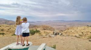 Children overlooking the Namib Desert